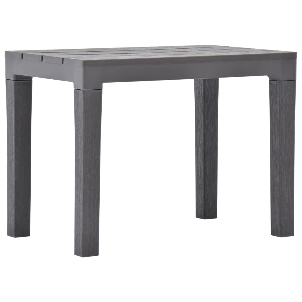 vidaXL Patio Table with 2 Benches Plastic Brown