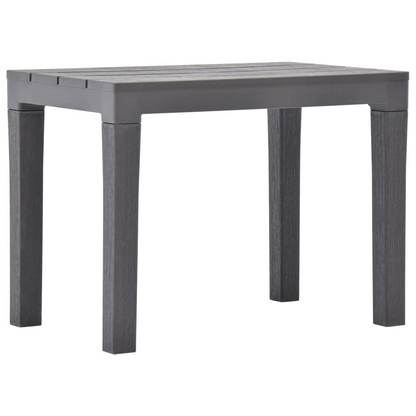 vidaXL Patio Table with 2 Benches Plastic Brown