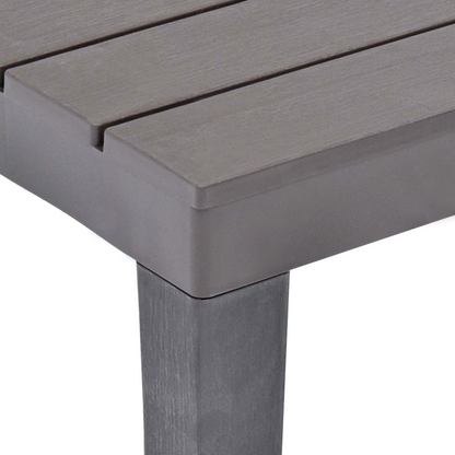vidaXL Patio Table with 2 Benches Plastic Brown