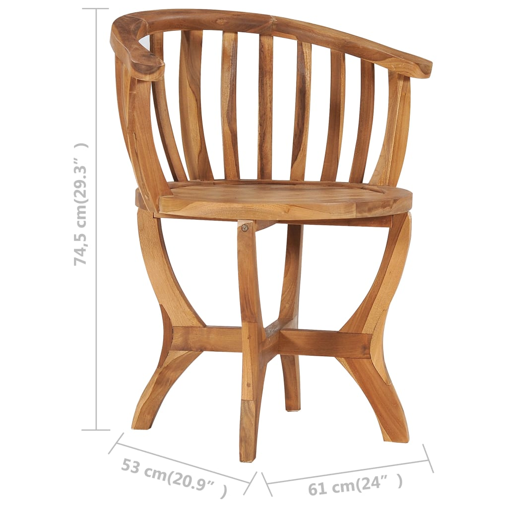 vidaXL 3 Piece Patio Bistro Set Solid Teak Wood