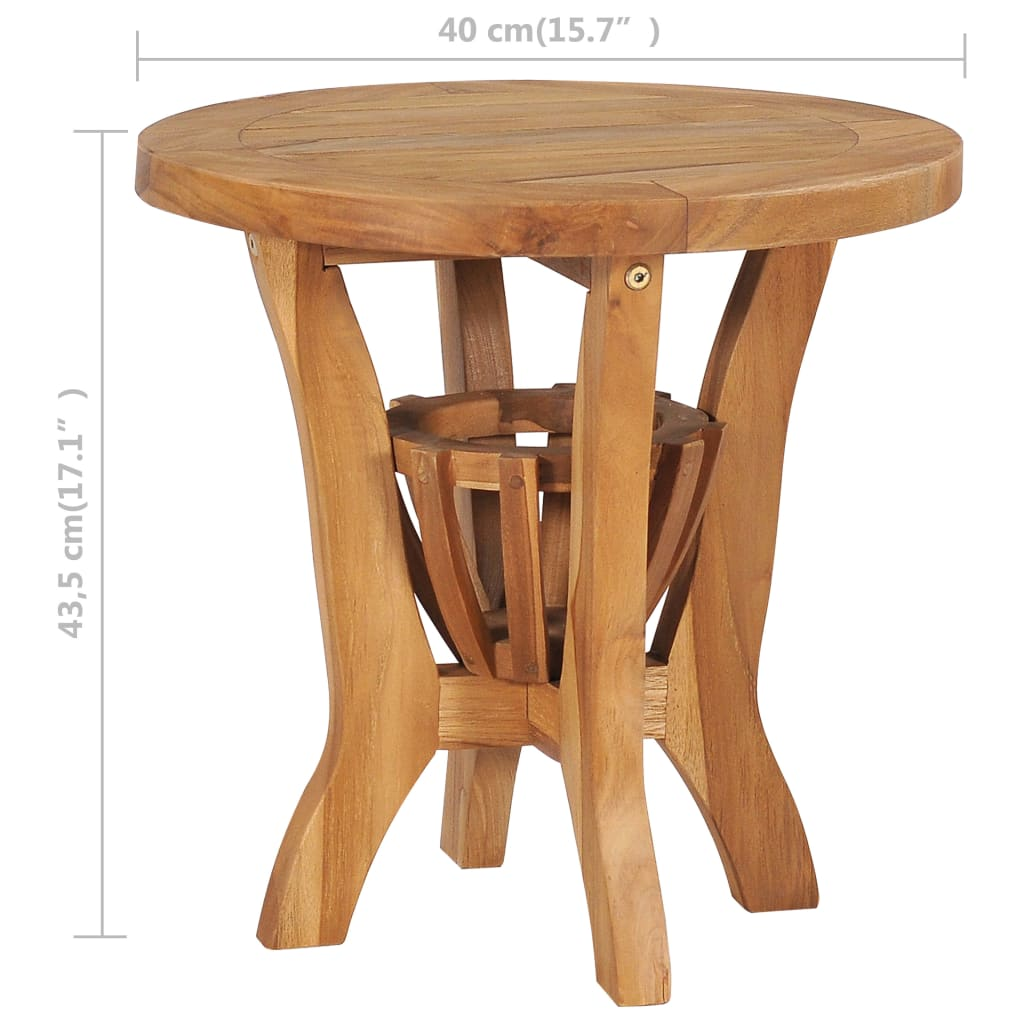 vidaXL 3 Piece Patio Bistro Set Solid Teak Wood