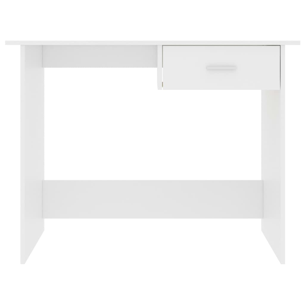vidaXL Desk White 39.4"x19.7"x29.9" Engineered Wood