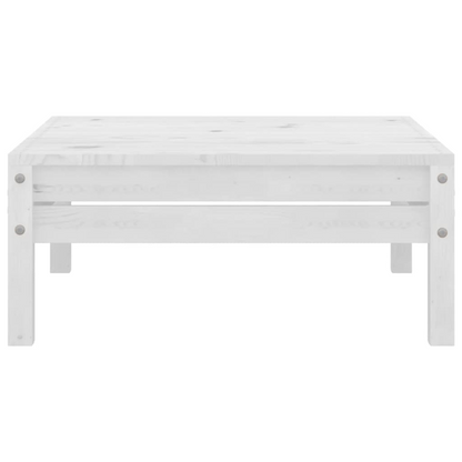 vidaXL 3 Piece Patio Lounge Set Solid Wood Pine White