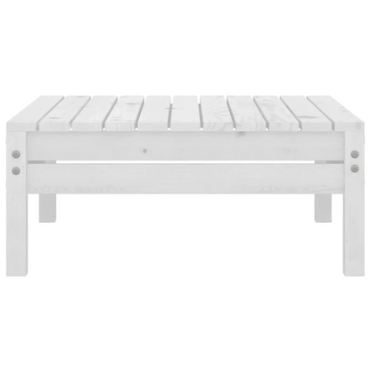 vidaXL 3 Piece Patio Lounge Set Solid Wood Pine White
