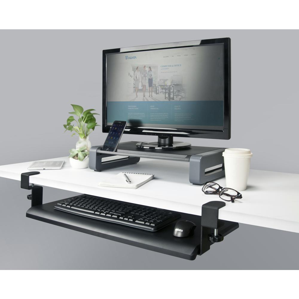 Desk-Clamp Keyboard Tray