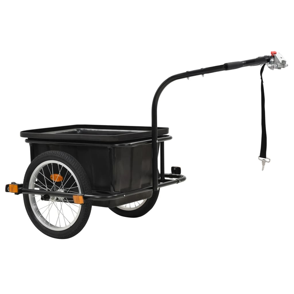vidaXL Bike Cargo Trailer Black 13.2 gal