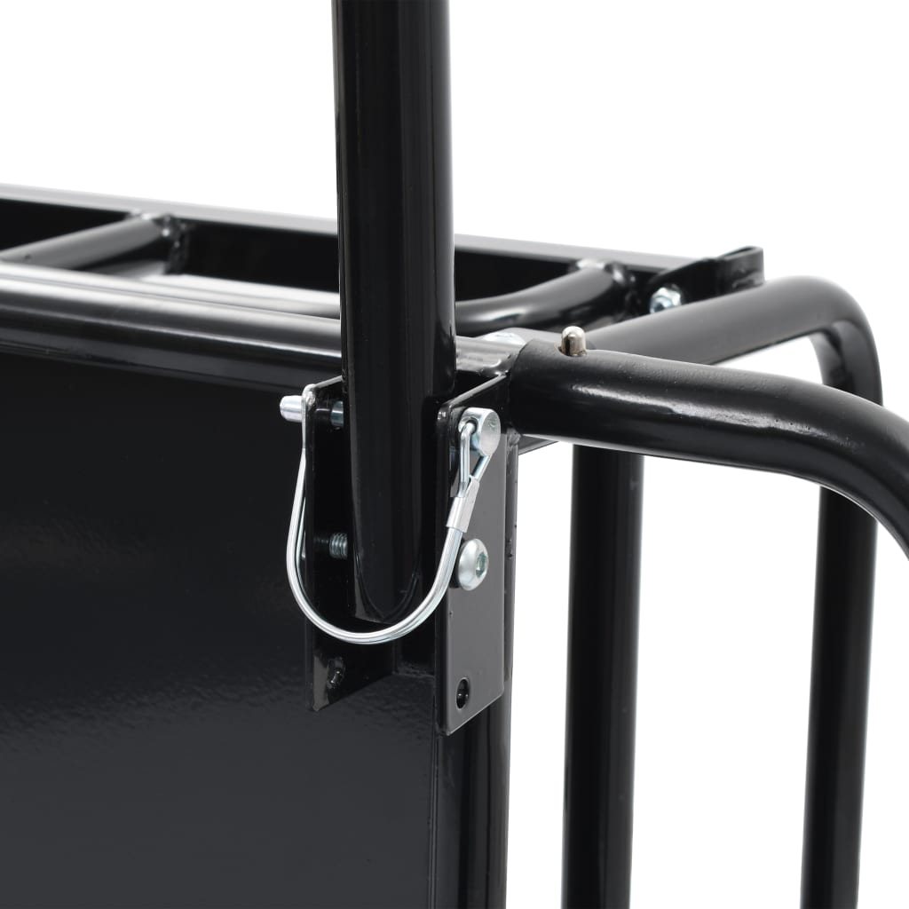 vidaXL Bike Cargo Trailer 51.2"x28.7"x19.7" Steel Black