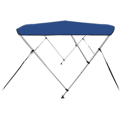 vidaXL 3 Bow Bimini Top Blue 72"x63"x53.9"