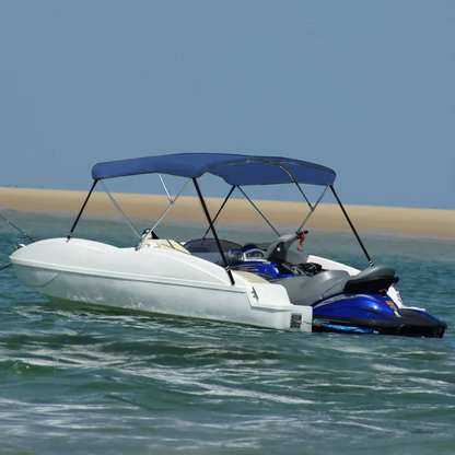 vidaXL 3 Bow Bimini Top Blue 72"x70.9"x53.9"
