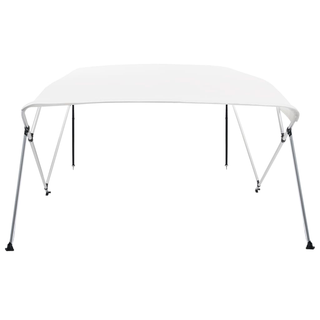 vidaXL 4 Bow Bimini Top White 95.7"x77.2"x53.9"