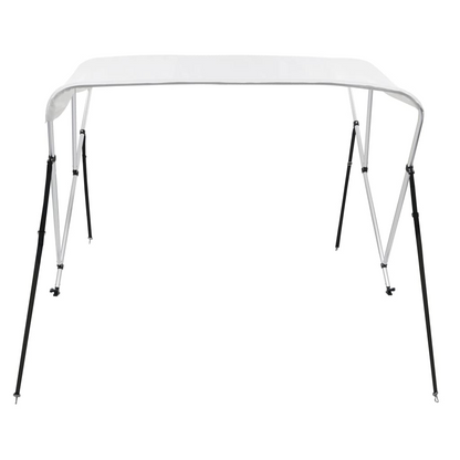 vidaXL 3 Bow Bimini Top White 72"x77.2"x53.9"
