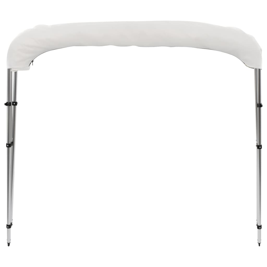 vidaXL 3 Bow Bimini Top White 72"x77.2"x53.9"
