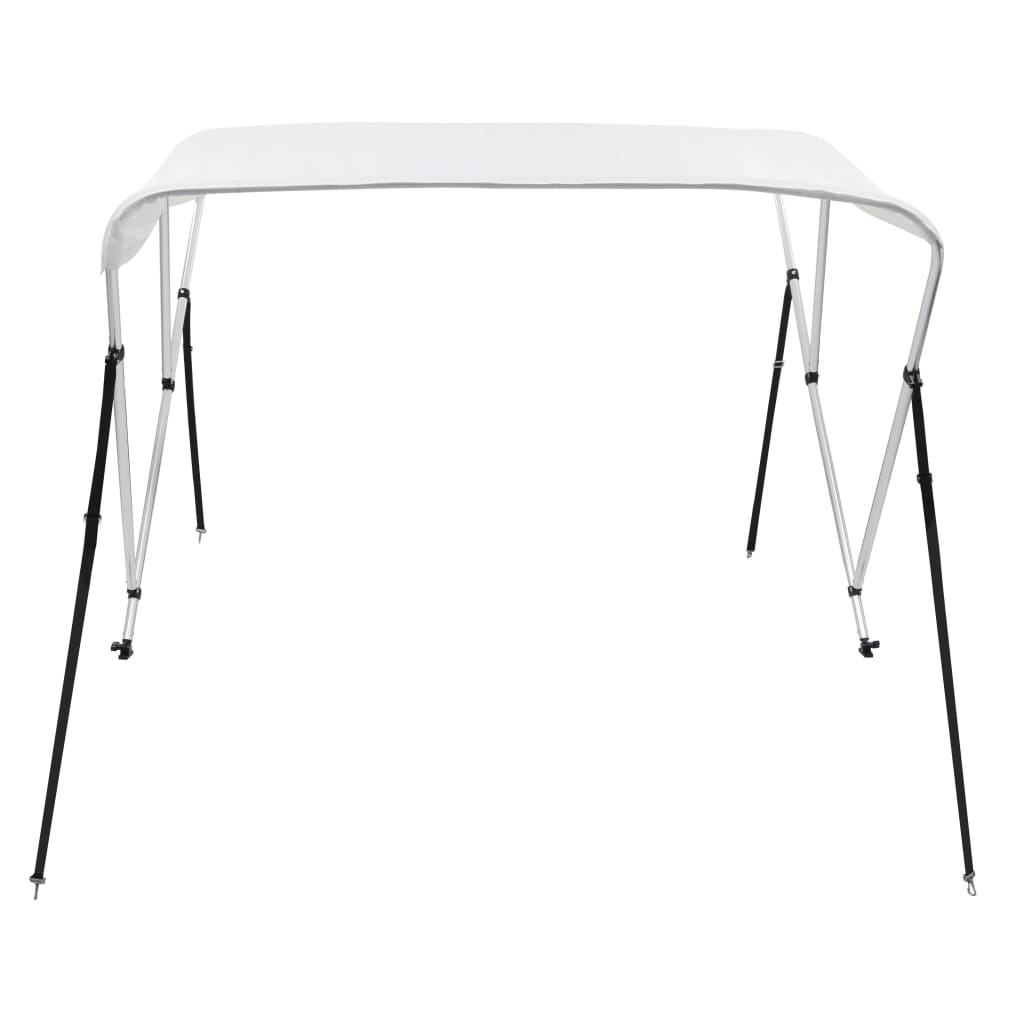 vidaXL 3 Bow Bimini Top White 72"x63"x53.9"