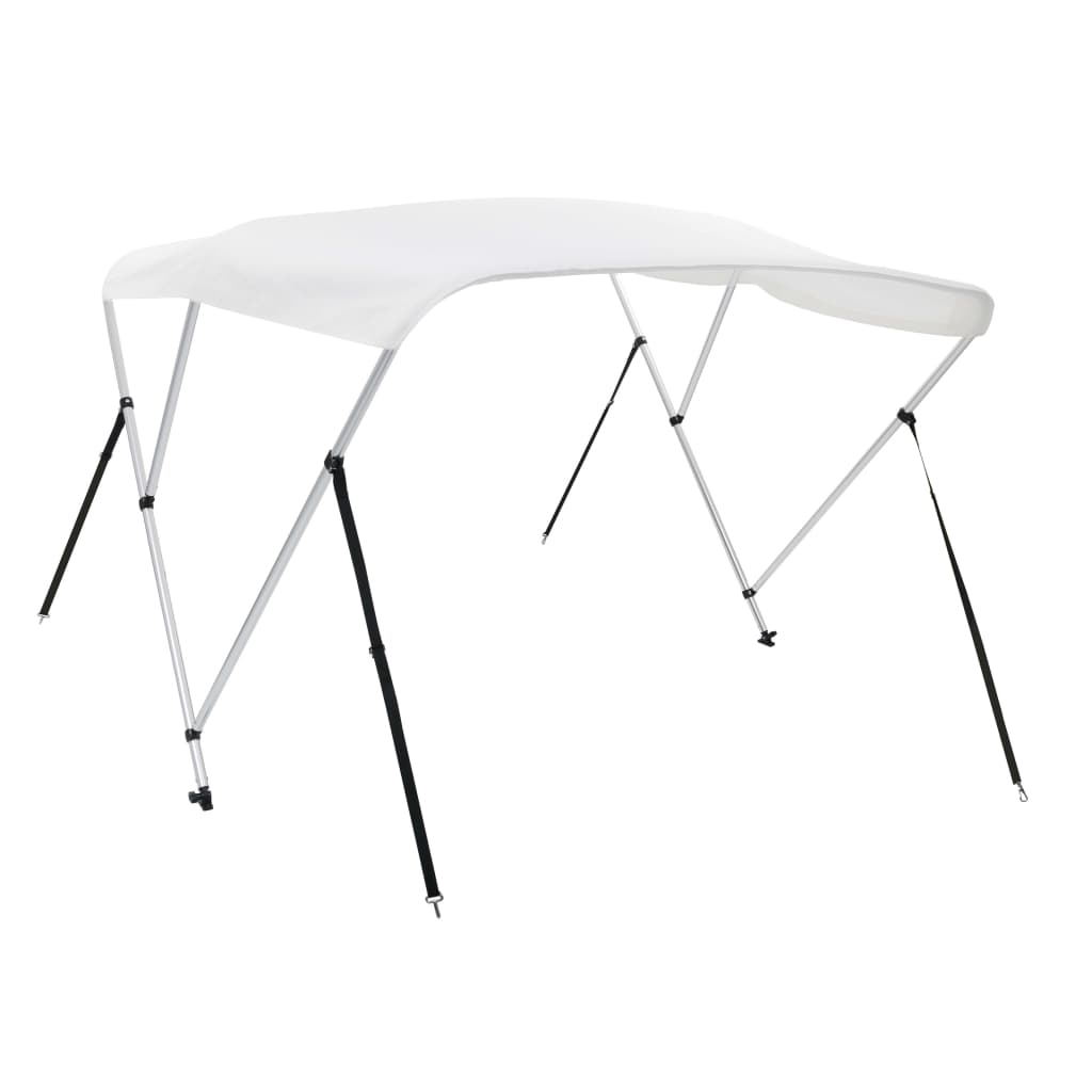 vidaXL 3 Bow Bimini Top White 72"x70.9"x53.9"