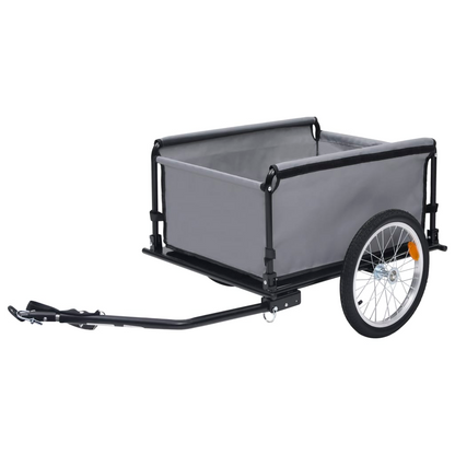 vidaXL Bike Cargo Trailer Gray and Orange 143.3 lb