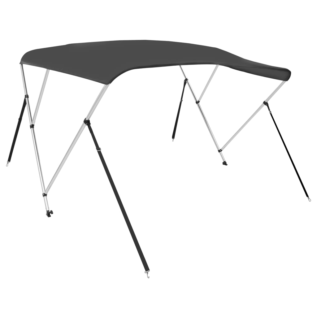vidaXL 3 Bow Bimini Top Anthracite 72"x63"x53.9"