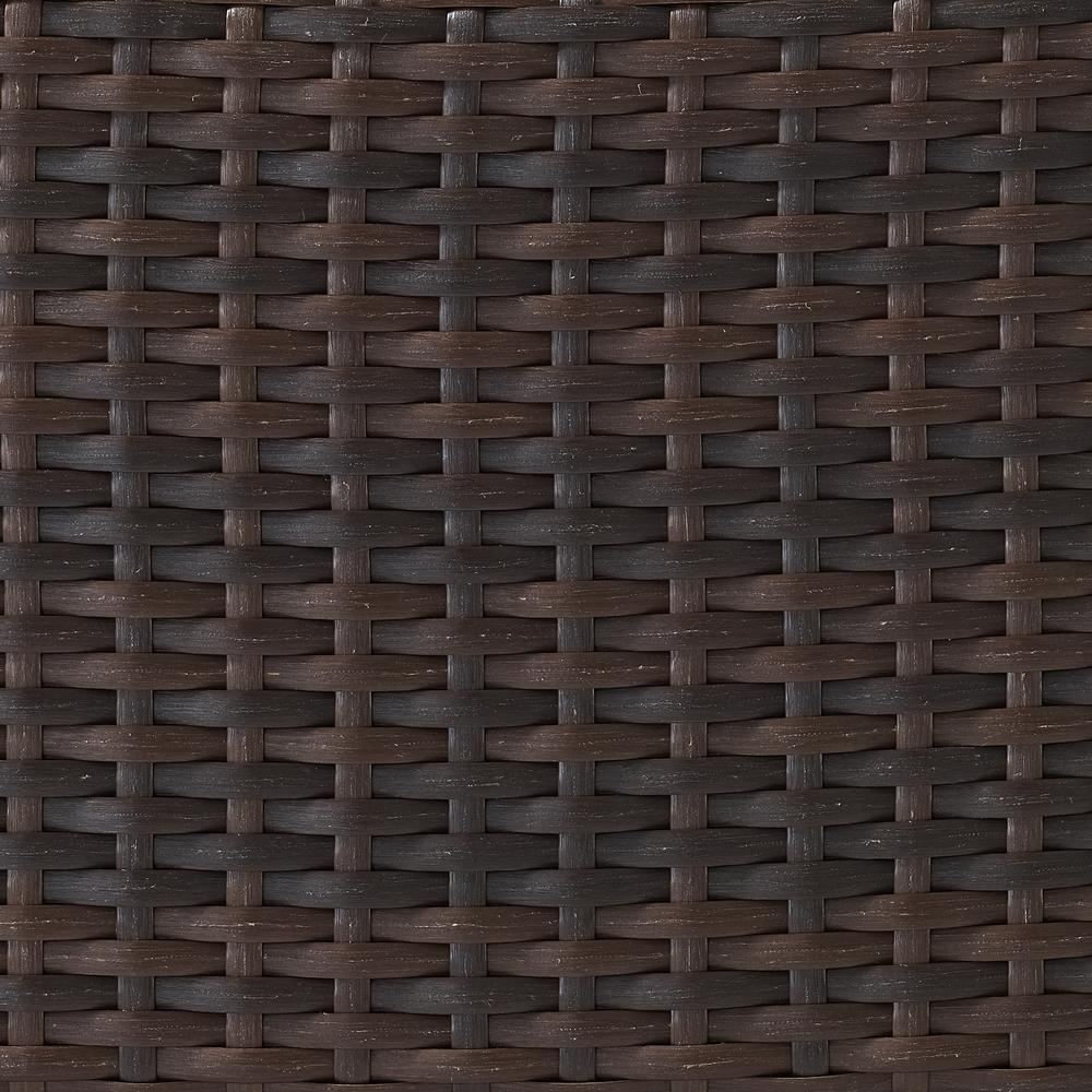 Kiawah 4Pc Outdoor Wicker Conversation Set Sand/Brown - Loveseat, 2 Arm Chairs & Coffee Table