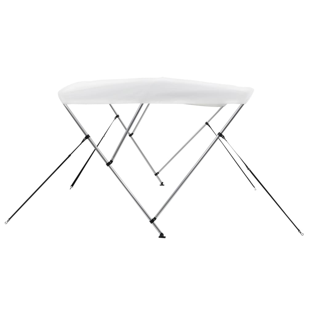 vidaXL 3 Bow Bimini Top White 72"x70.9"x53.9"