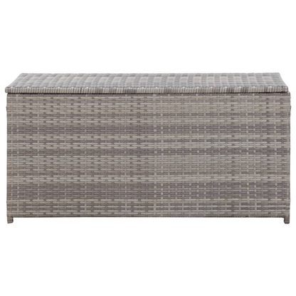 vidaXL Patio Storage Box Poly Rattan 39.4"x19.7"x19.7" Gray