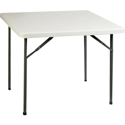 Lorell Banquet Folding Table - 29" Height x 36" Width x 36" Depth - Gray, Powder Coated - 1 Each
