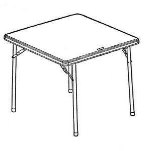 Lorell Banquet Folding Table - 29" Height x 36" Width x 36" Depth - Gray, Powder Coated - 1 Each