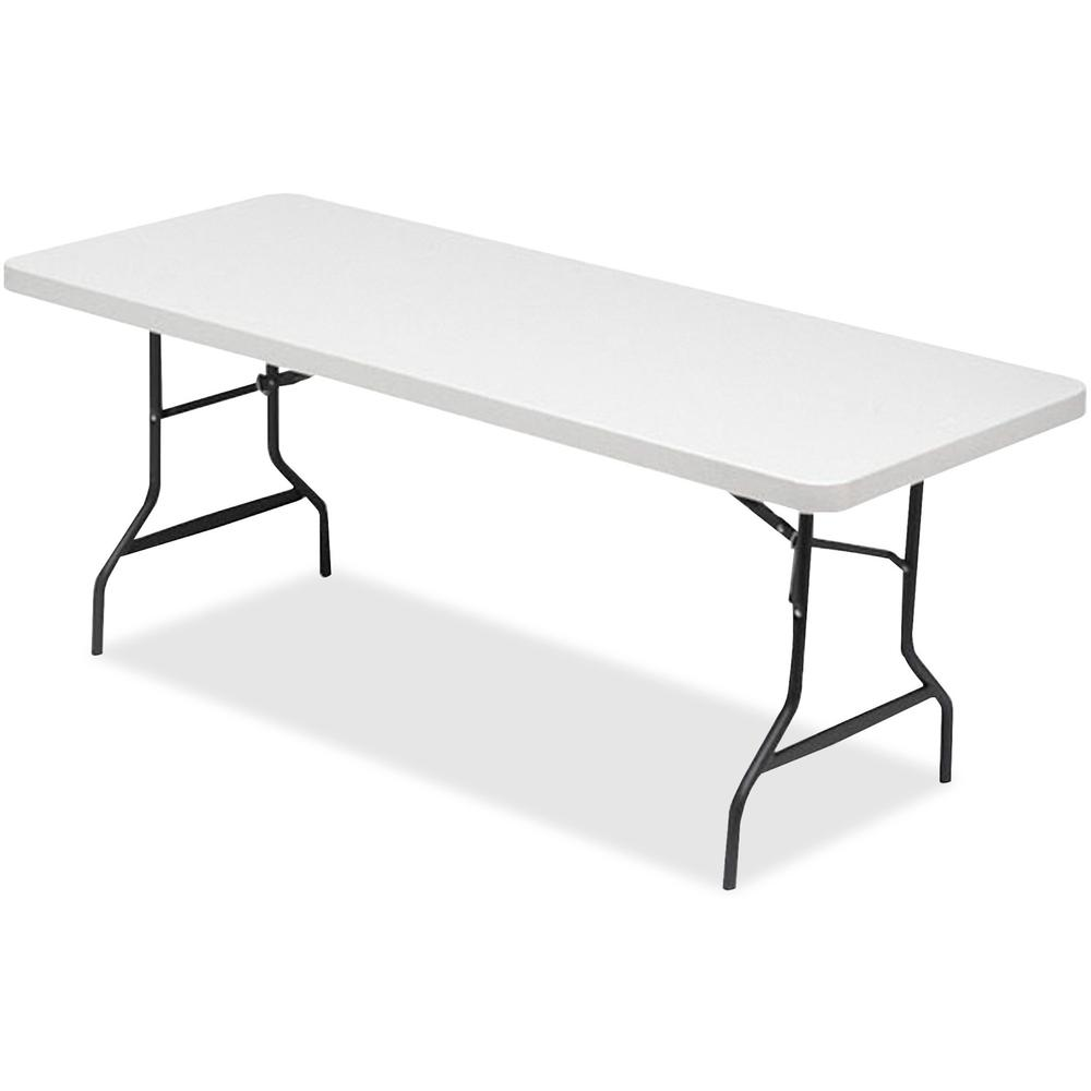 Lorell Rectangular Banquet Table - For - Table TopLight Gray Rectangle Top - Dark Gray Base x 72" Table Top Width x 30" Table Top Depth x 2" Table Top Thickness - 29" Height - Gray - 1 Each