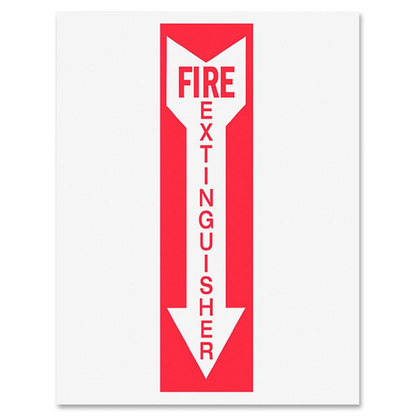 Djois by Tarifold Safety Sign Inserts - 6 / Pack - Fire Extinguisher Print/Message - Rectangular Shape - Red Print/Message Color - Tear Resistant, Durable, Water Proof, Long Lasting - White, Red