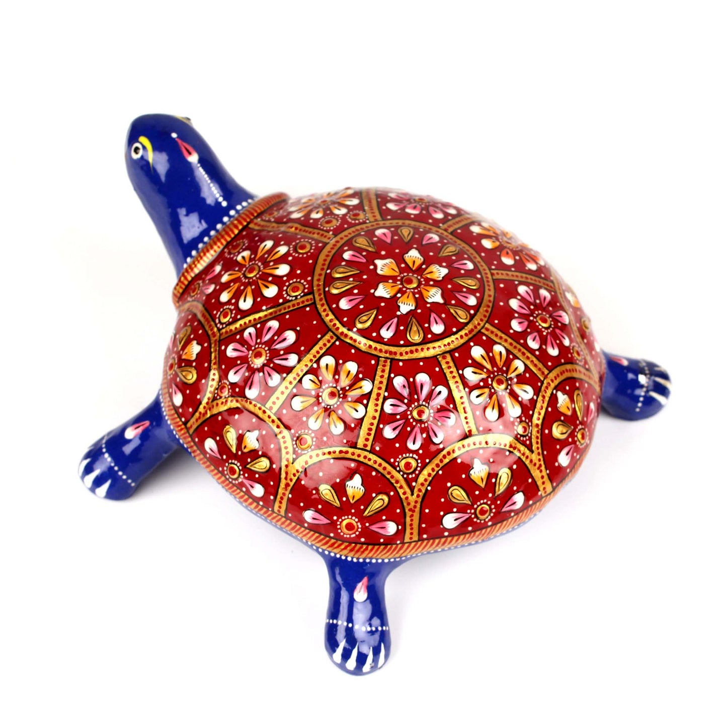 Handcrafted Metal Meenakari Tortoise Statue (16 cm)