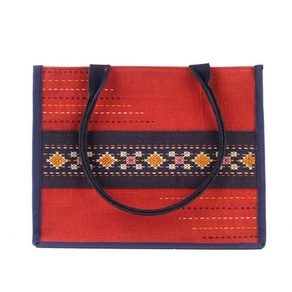 Handmade Red Jute Tiffin Lunch Bag