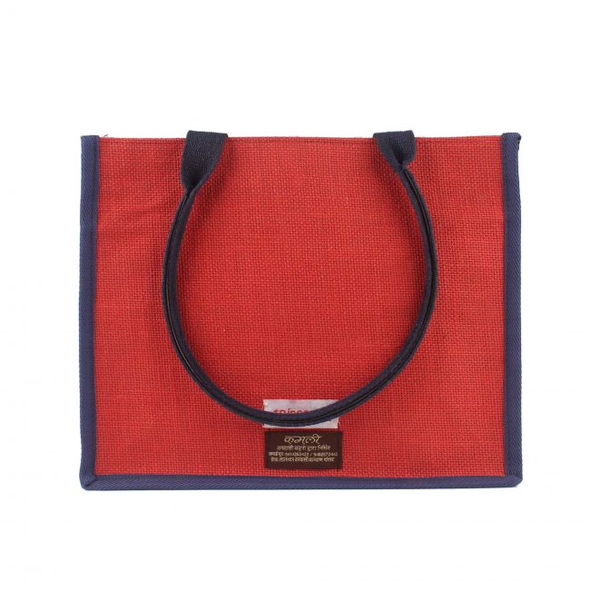 Handmade Red Jute Tiffin Lunch Bag