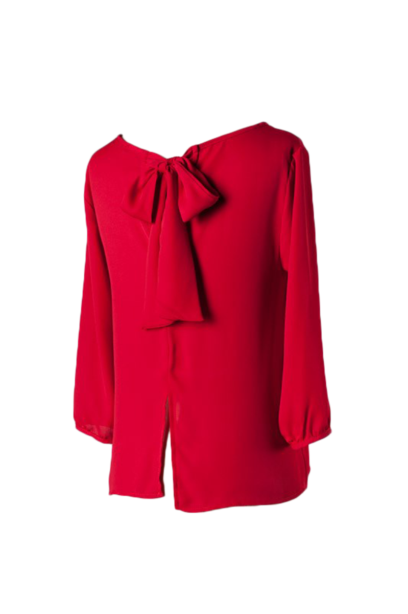 Gorgeous Red Back Bow Blouse