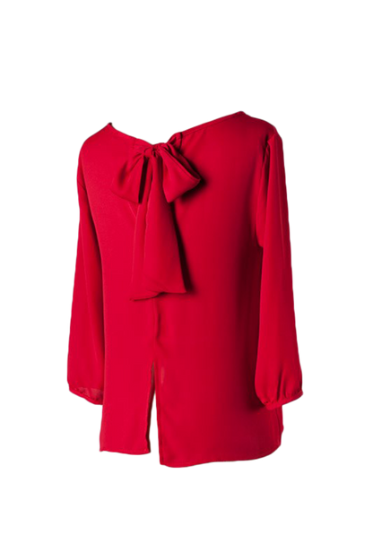 Gorgeous Red Back Bow Blouse