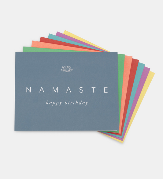 NAMASTE "Happy Birthday" Cards (Set of 7)