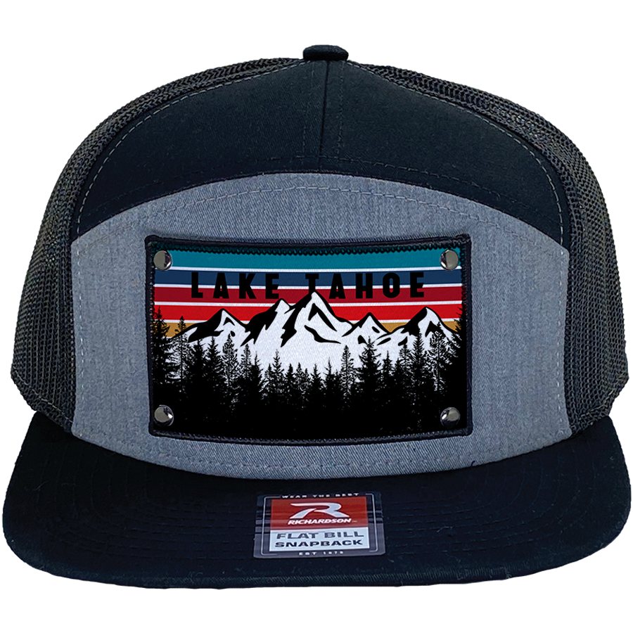 Lake Tahoe Mtn Sunset Red RCH168 H. Gray and Black