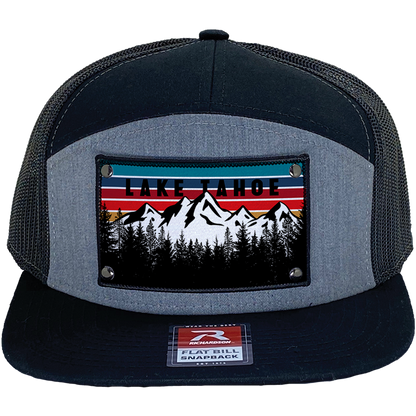 Lake Tahoe Mtn Sunset Red RCH168 H. Gray and Black