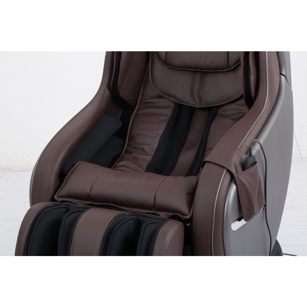 Elvis Chocolate Faux Leather Premium Massage Chair with Bluetooth Speaker