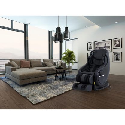 Elvis Black Faux Leather Premium Massage Chair with Bluetooth Speaker