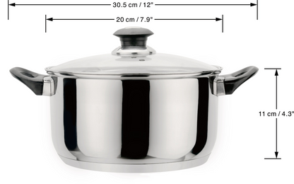 J&V TEXTILES 7-Piece Kitchen Cookware Set, Pots and Pans