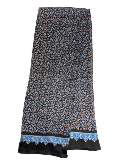 Bordeaux Paisley 100% Silk Scarf 157 x 27 cm