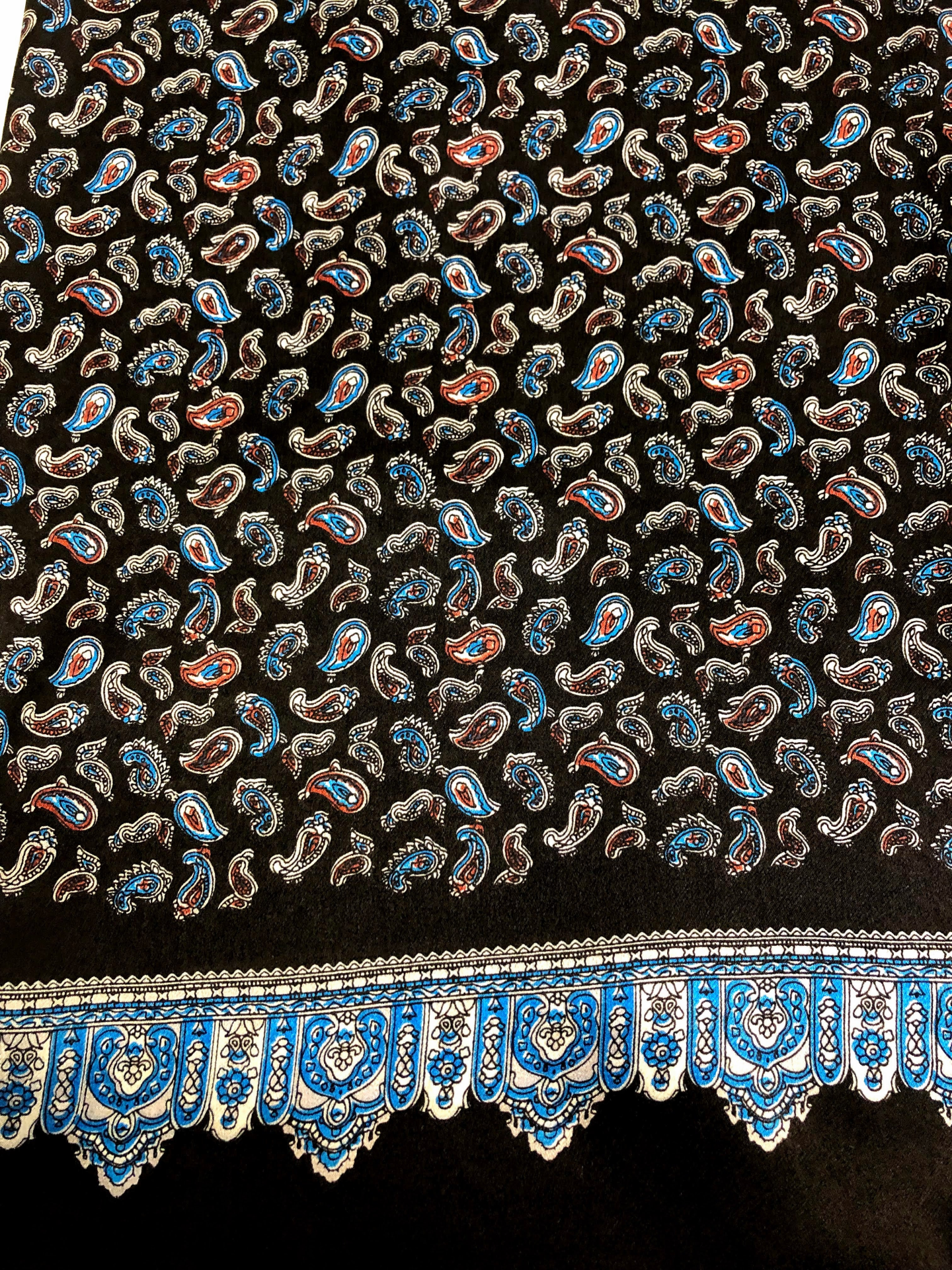 Bordeaux Paisley 100% Silk Scarf 157 x 27 cm
