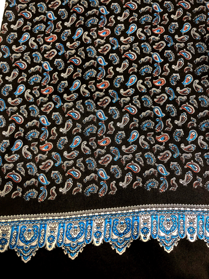 Bordeaux Paisley 100% Silk Scarf 157 x 27 cm