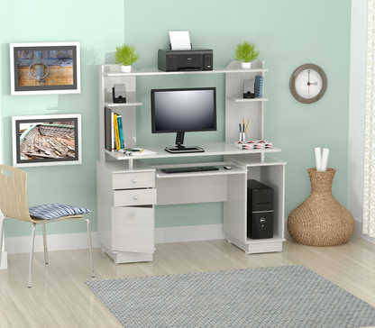 49" White Manufactured Wood Mirrored Rectangular With Three Drawers