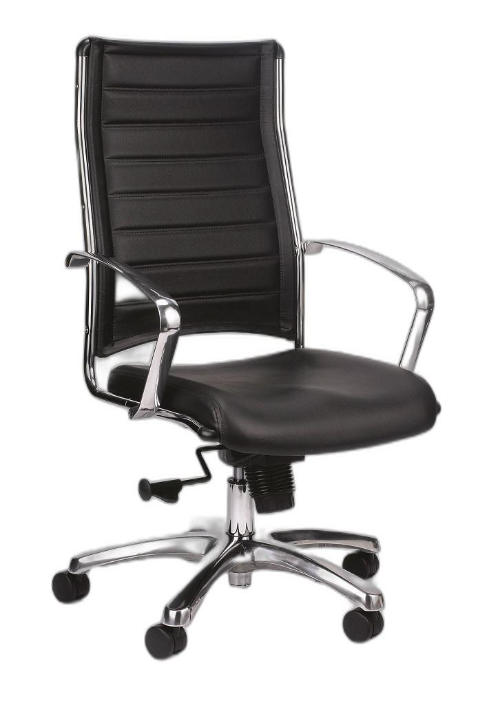 22" X 25.5" X 35.8" Black Leather Chair
