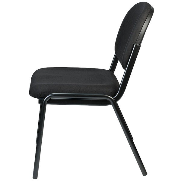 Set Of 2 Deluxe Black Fabric Guest Chair