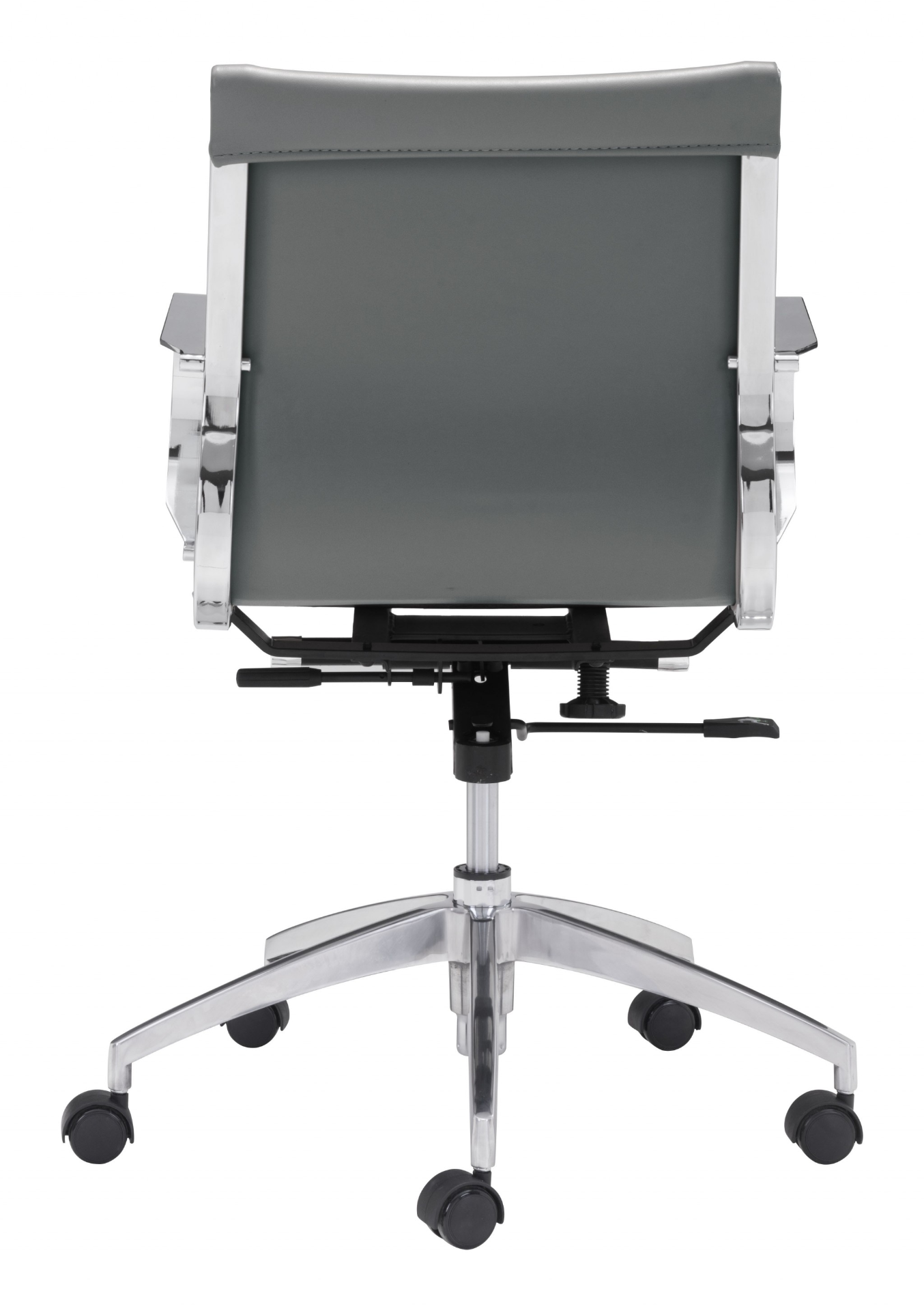 Gray Ergonomic Conference Room Low Back Rolling Office Chair