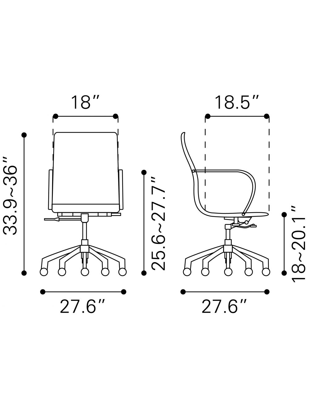 Gray Ergonomic Conference Room Low Back Rolling Office Chair