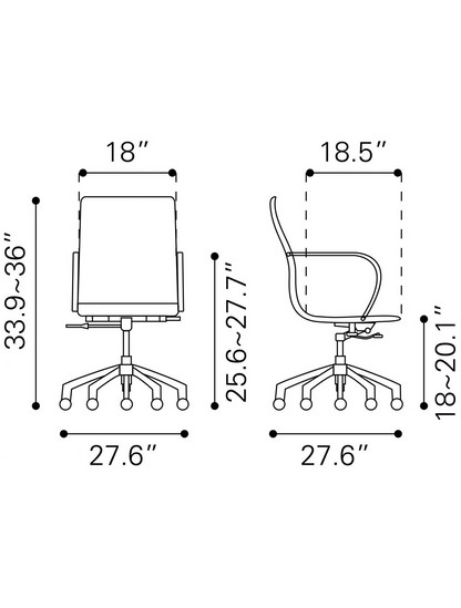 Gray Ergonomic Conference Room Low Back Rolling Office Chair