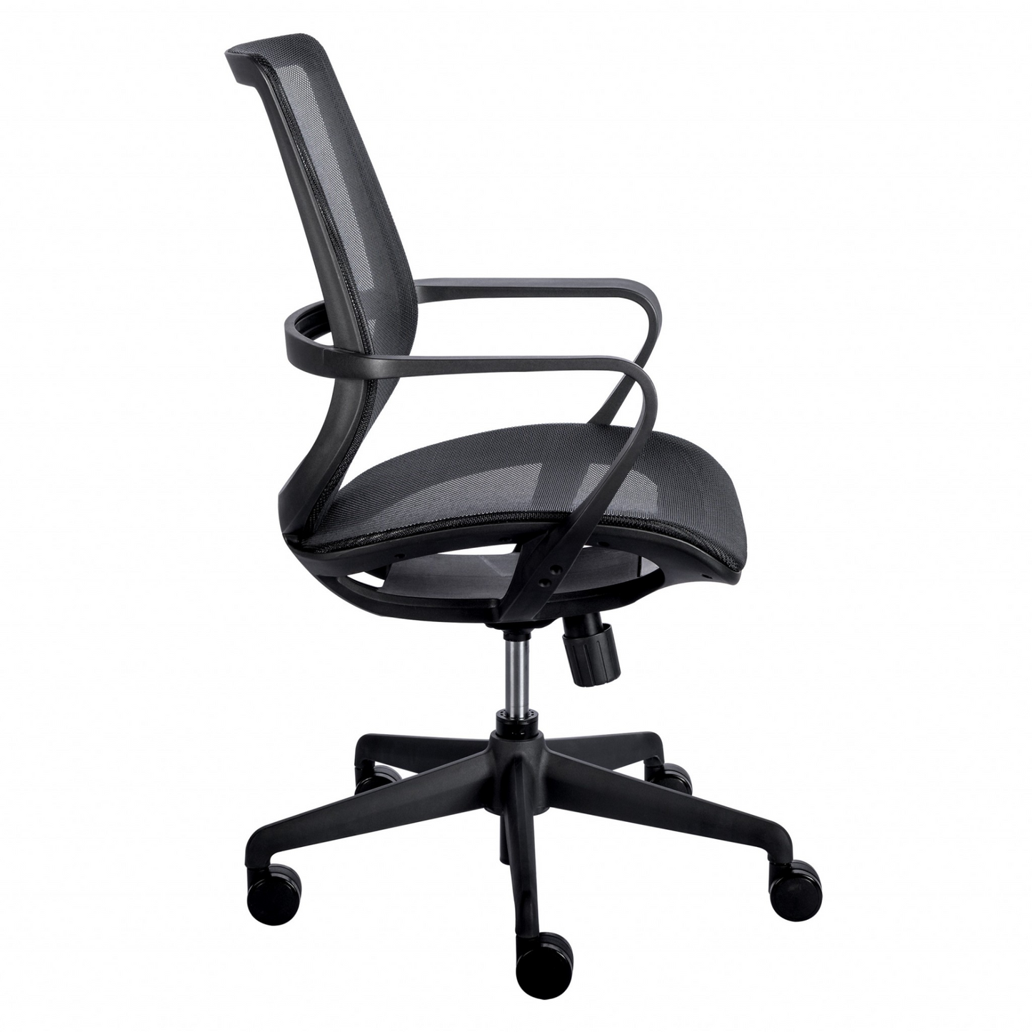 Black Mesh Office Chair with Metal Frame