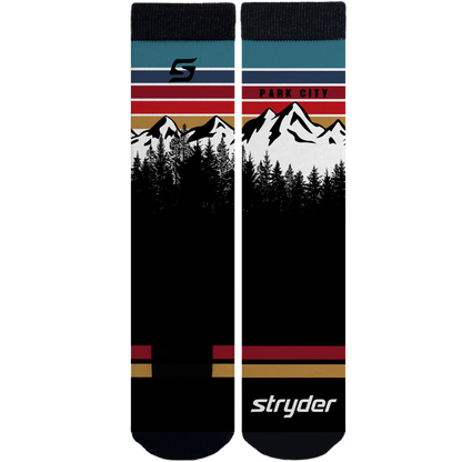 Park City Mountain Sunset Red Socks