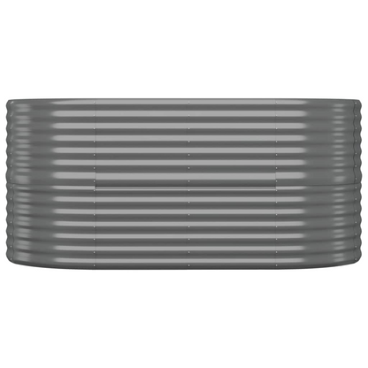 vidaXL Garden Raised Bed Powder-coated Steel 59.8"x31.5"x26.8" Gray